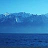 View of Lake Léman and the Alps